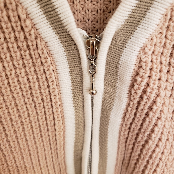 Vintage Elements 100% Cotton Zip-Up Sweater - Picture 5 of 8